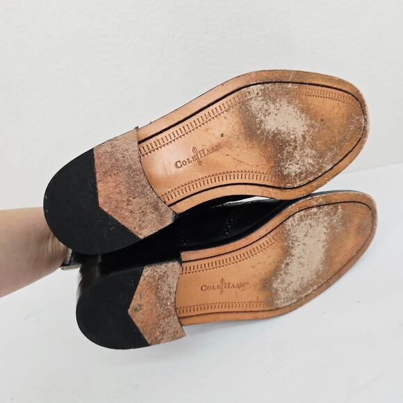 Cole Haan Men's Oxford Wingtip Dress Shoes Black 8.5 - Picture 5 of 7